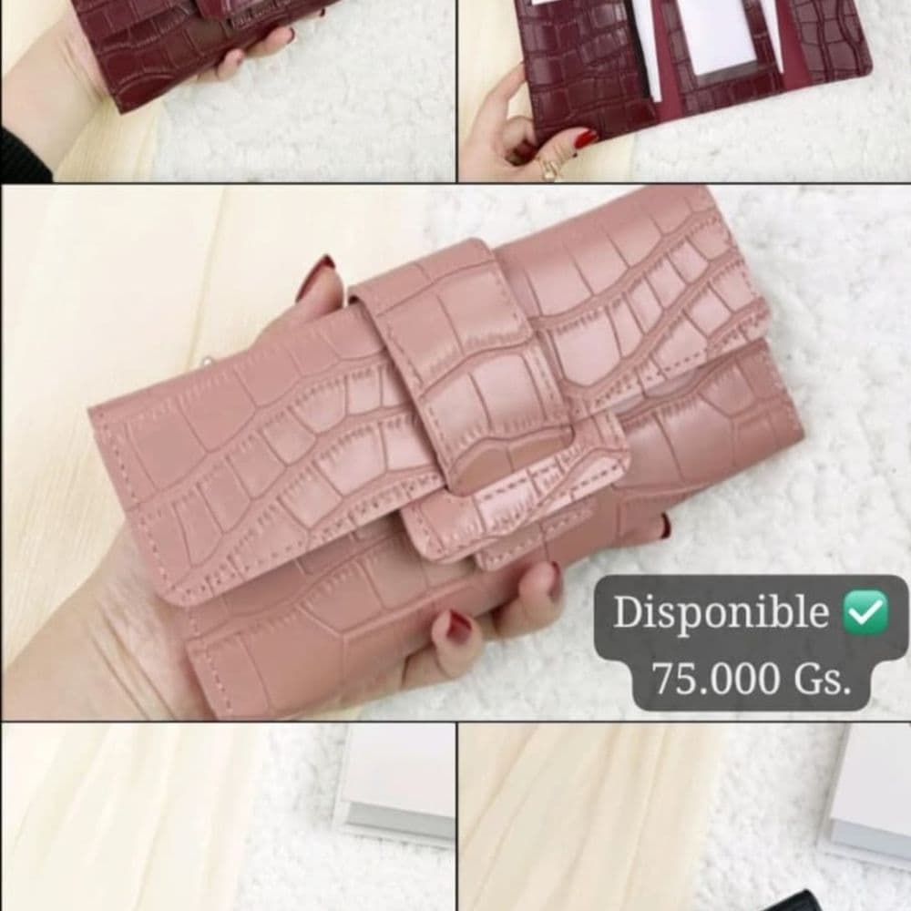 BILLETERA LARGA FEMENINA 4 COLORES