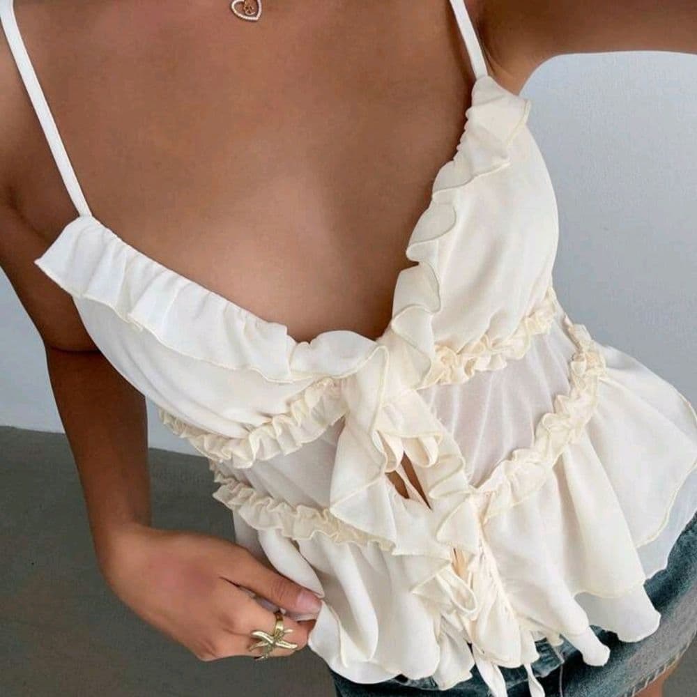 Blusa Balnca volados