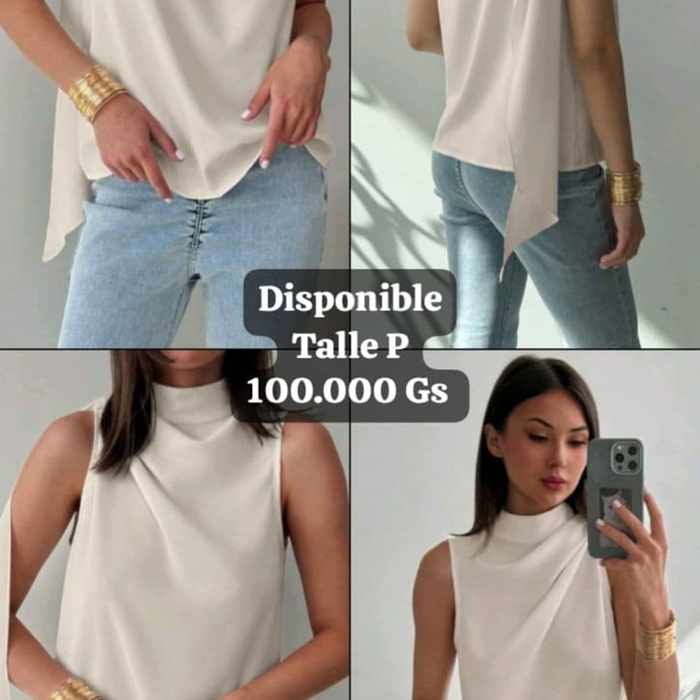Blusa cuello cerrado Negro G y albaricoque P