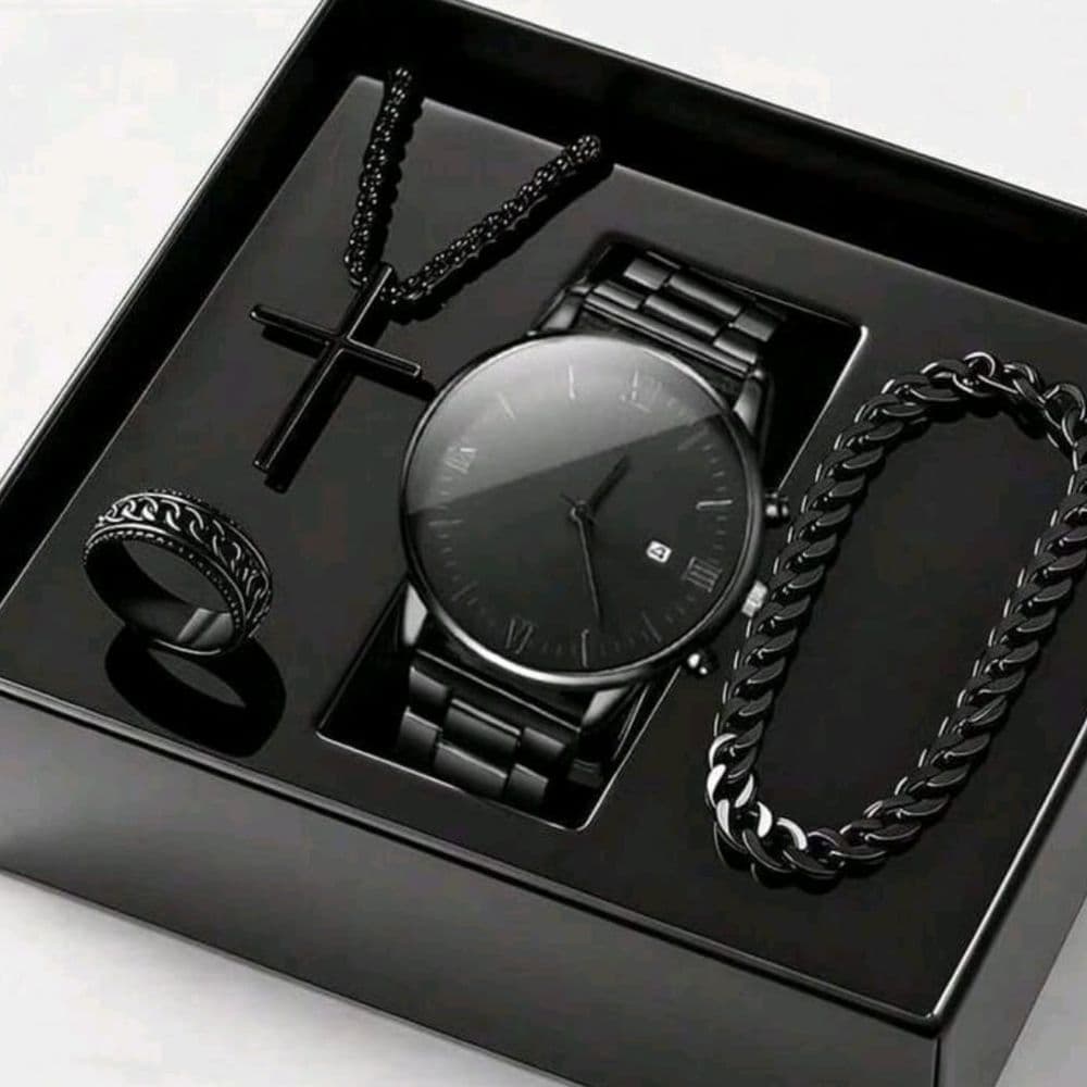 SET DE RELOJ TOTAL BLACK ACERO INOX
