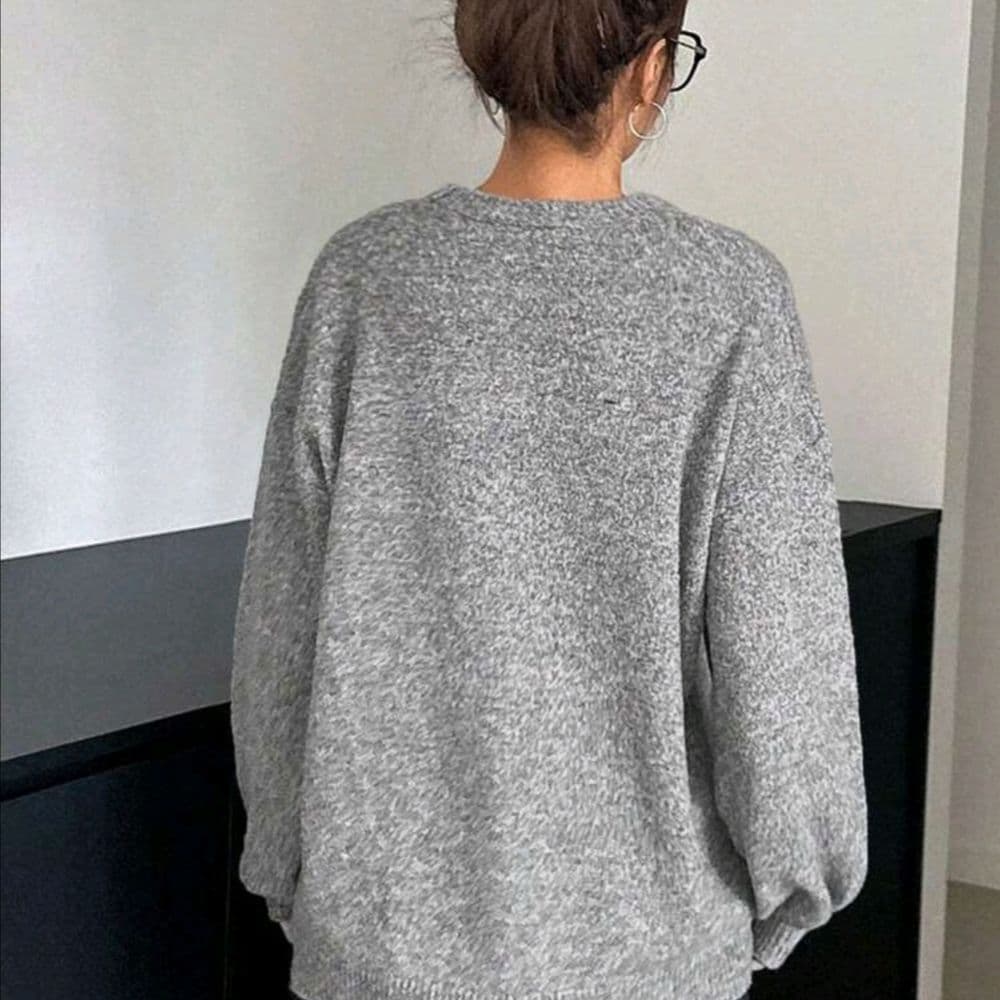 DAZY Sweter holgado para mujer con lazo de ballet