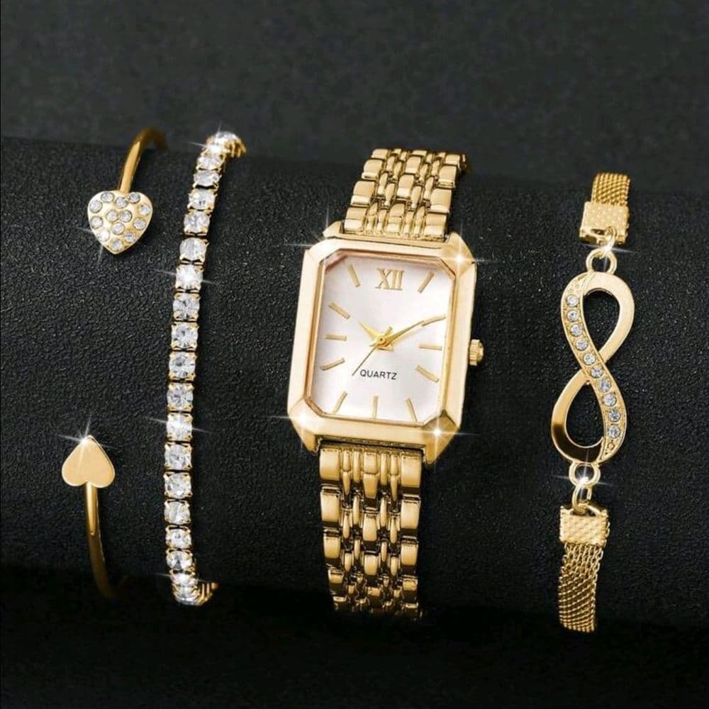 SET DE RELO MAS PULSERAS ACERO INOXIDABLE