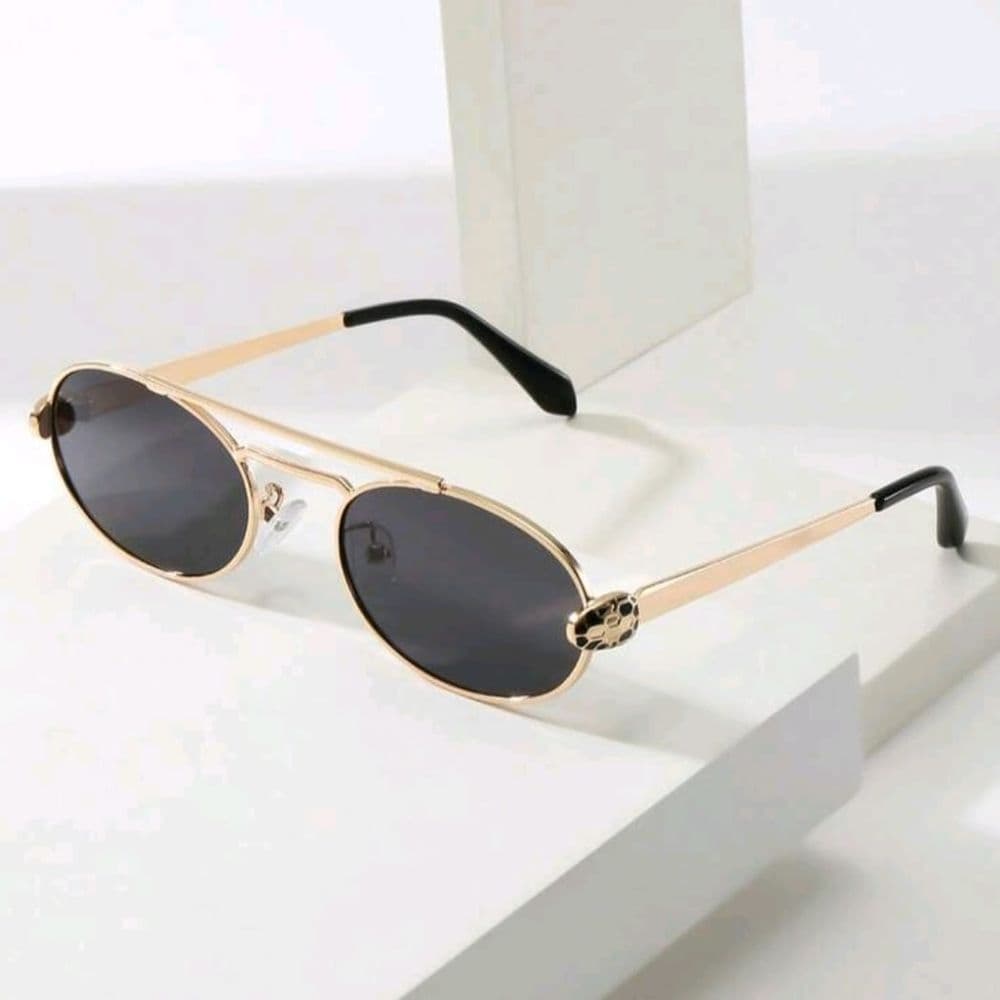 LENTES DE SOL GRIS Y DORADO