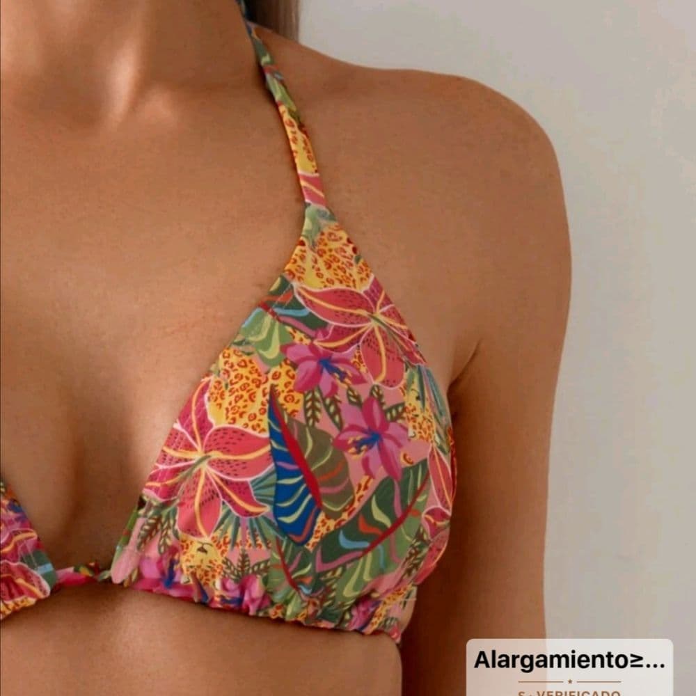 BIKINI 2 PIEZAS ESTAMPADO ROSA TALLE M