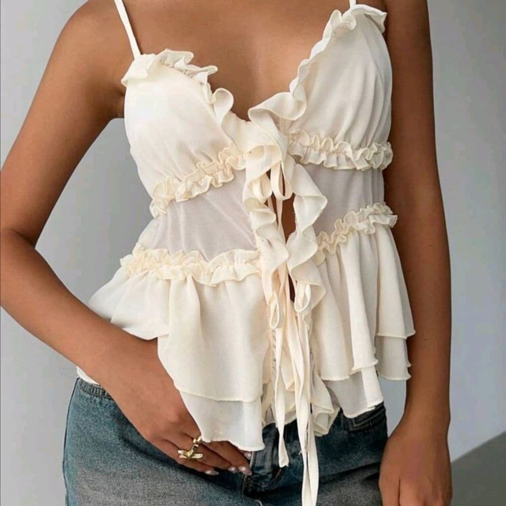 Blusa Balnca volados