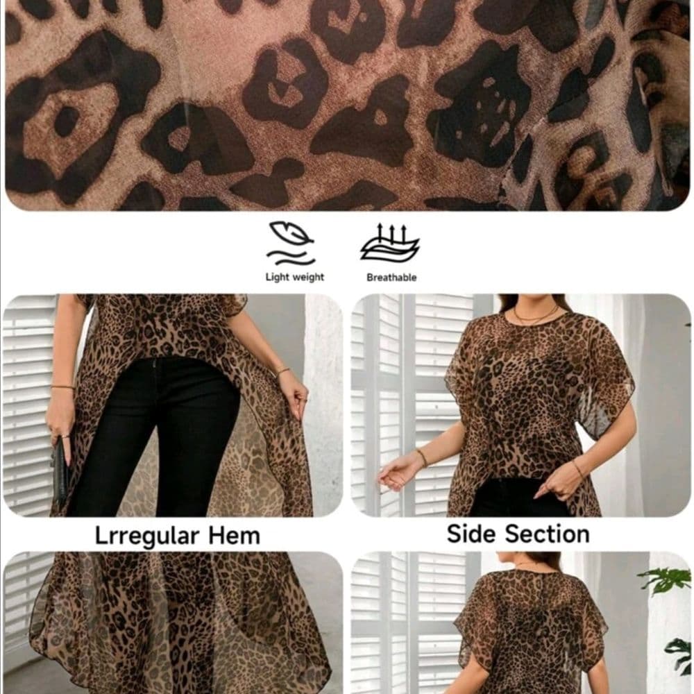 MAXI BLUSA LARGA LEOPARDO 2XL