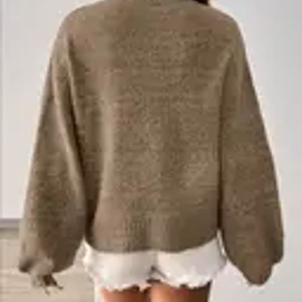SWETER de cuello alto de manga larga de ajuste holgado